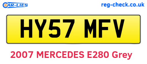 HY57MFV are the vehicle registration plates.