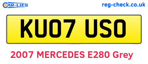 KU07USO are the vehicle registration plates.