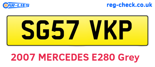 SG57VKP are the vehicle registration plates.