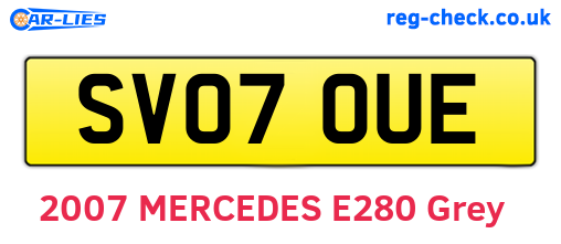 SV07OUE are the vehicle registration plates.