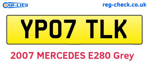 YP07TLK are the vehicle registration plates.