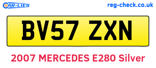 BV57ZXN are the vehicle registration plates.