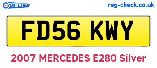 FD56KWY are the vehicle registration plates.