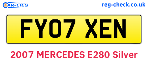 FY07XEN are the vehicle registration plates.