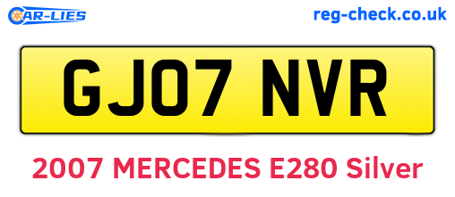 GJ07NVR are the vehicle registration plates.