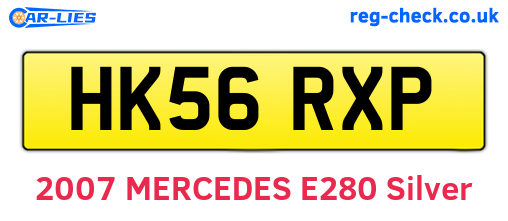 HK56RXP are the vehicle registration plates.