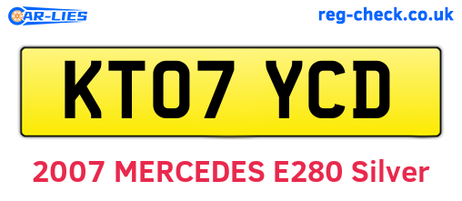 KT07YCD are the vehicle registration plates.
