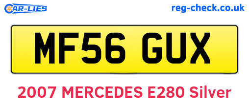 MF56GUX are the vehicle registration plates.
