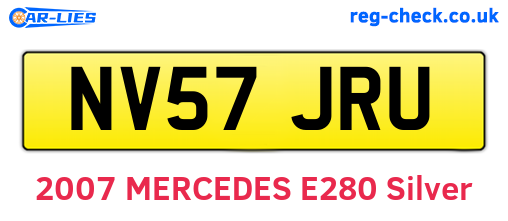 NV57JRU are the vehicle registration plates.