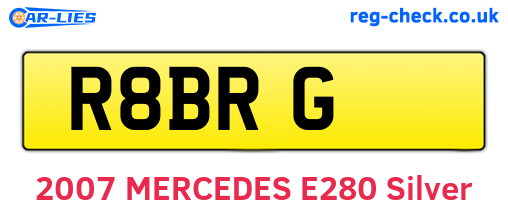 R8BRG are the vehicle registration plates.