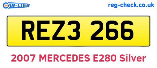REZ3266 are the vehicle registration plates.