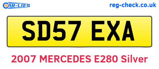 SD57EXA are the vehicle registration plates.