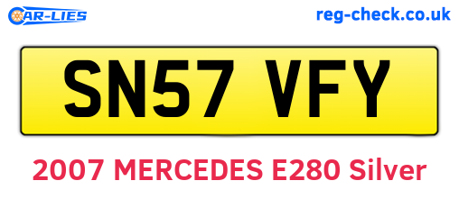 SN57VFY are the vehicle registration plates.