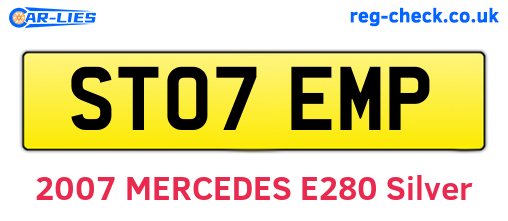 ST07EMP are the vehicle registration plates.