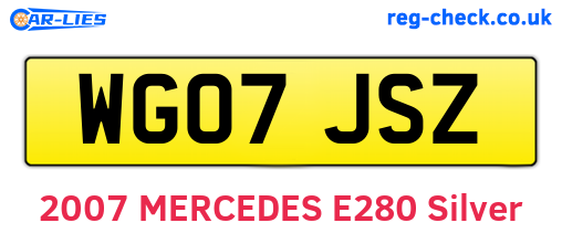 WG07JSZ are the vehicle registration plates.