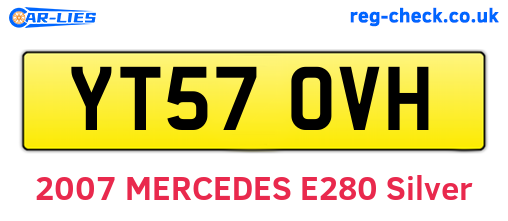 YT57OVH are the vehicle registration plates.