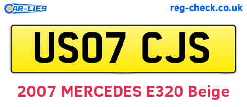 US07CJS are the vehicle registration plates.