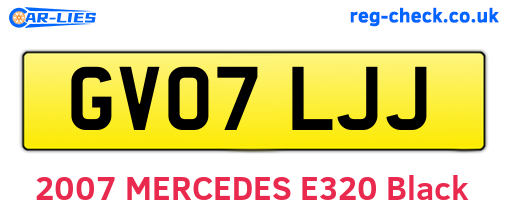 GV07LJJ are the vehicle registration plates.
