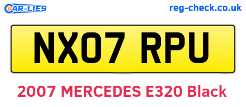 NX07RPU are the vehicle registration plates.