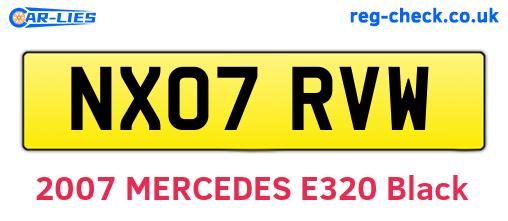 NX07RVW are the vehicle registration plates.