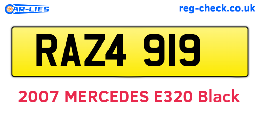 RAZ4919 are the vehicle registration plates.