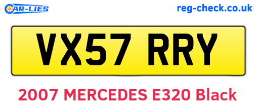 VX57RRY are the vehicle registration plates.