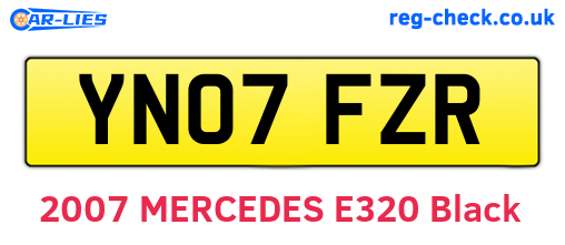 YN07FZR are the vehicle registration plates.