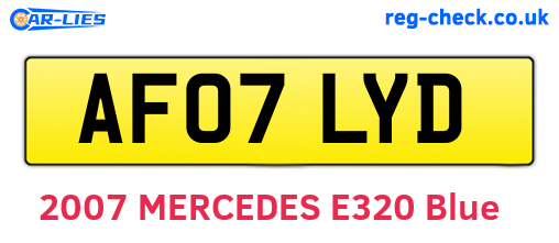 AF07LYD are the vehicle registration plates.