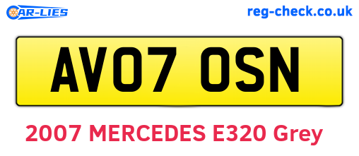 AV07OSN are the vehicle registration plates.
