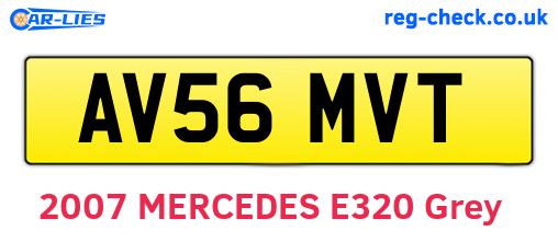 AV56MVT are the vehicle registration plates.