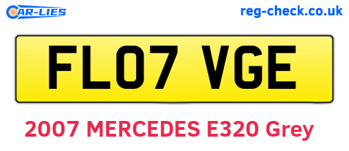 FL07VGE are the vehicle registration plates.