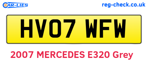 HV07WFW are the vehicle registration plates.