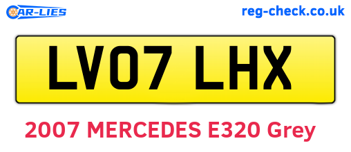 LV07LHX are the vehicle registration plates.