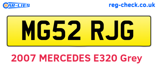 MG52RJG are the vehicle registration plates.