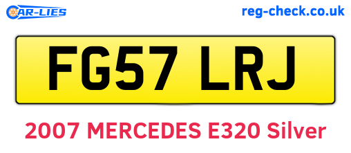 FG57LRJ are the vehicle registration plates.