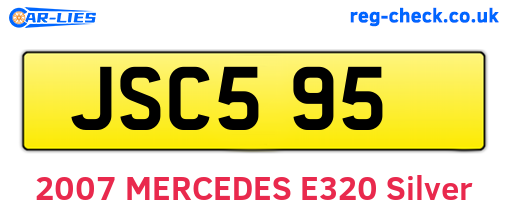 JSC595 are the vehicle registration plates.