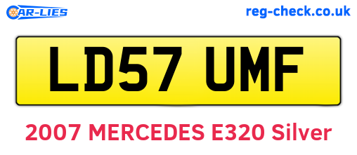 LD57UMF are the vehicle registration plates.