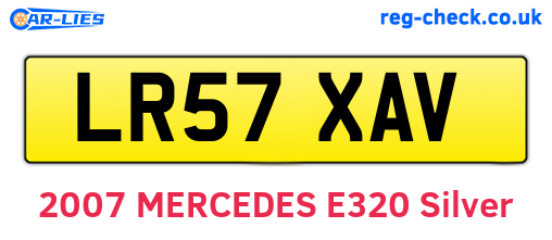 LR57XAV are the vehicle registration plates.