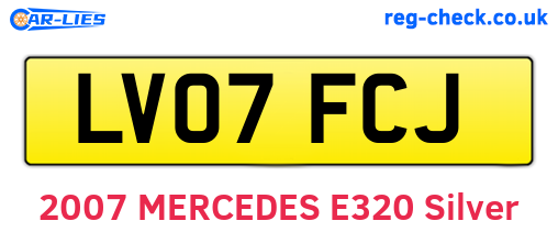 LV07FCJ are the vehicle registration plates.