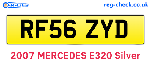 RF56ZYD are the vehicle registration plates.
