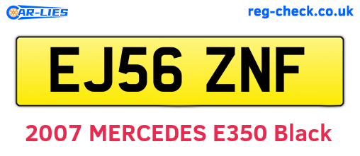 EJ56ZNF are the vehicle registration plates.