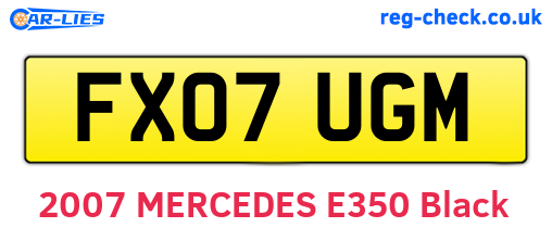FX07UGM are the vehicle registration plates.