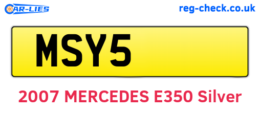 MSY5 are the vehicle registration plates.