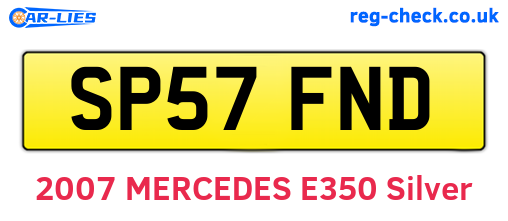 SP57FND are the vehicle registration plates.