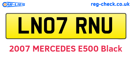 LN07RNU are the vehicle registration plates.