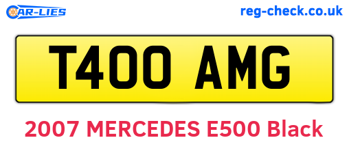 T400AMG are the vehicle registration plates.