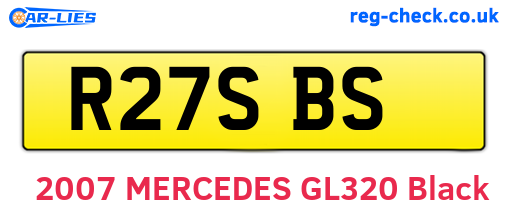 R27SBS are the vehicle registration plates.