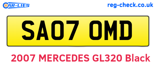 SA07OMD are the vehicle registration plates.