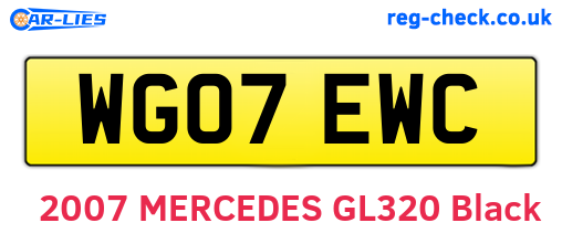 WG07EWC are the vehicle registration plates.