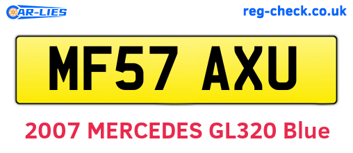 MF57AXU are the vehicle registration plates.